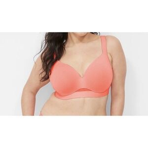 NWT Lane Bryant Cacique Comfort Bliss full-coverage bra in a coral Size 42K